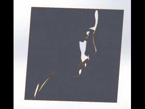 18 File DXF CNC g-code Industrial Laser Cut WOMANS FACE Vector Plasma Nr0541 3D Model