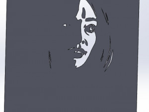 18 File DXF CNC g-code Industrial Laser Cut WOMANS FACE Vector Plasma Nr0542 3D Model