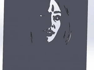 18 File DXF CNC g-code Industrial Laser Cut WOMANS FACE Vector Plasma Nr0542 3D Model