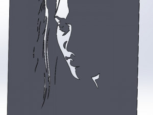 18 File DXF CNC g-code Industrial Laser Cut WOMANS FACE Vector Plasma Nr0542 3D Model