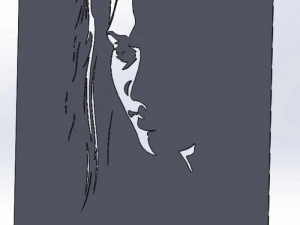 18 File DXF CNC g-code Industrial Laser Cut WOMANS FACE Vector Plasma Nr0542 3D Model