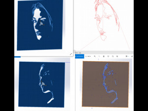 18 File DXF CNC g-code Industrial Laser Cut WOMANS FACE Vector Plasma Nr0542 3D Model