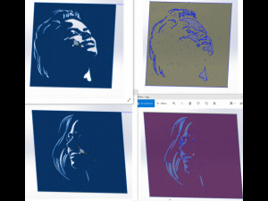 18 File DXF CNC g-code Industrial Laser Cut WOMANS FACE Vector Plasma Nr0542 3D Model