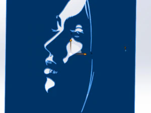 18 File DXF CNC g-code Industrial Laser Cut WOMANS FACE Vector Plasma Nr0542 3D Model