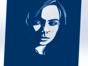 18 File DXF CNC g-code Industrial Laser Cut WOMANS FACE Vector Plasma Nr0542 3D Model