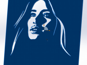 18 File DXF CNC g-code Industrial Laser Cut WOMANS FACE Vector Plasma Nr0542 3D Model
