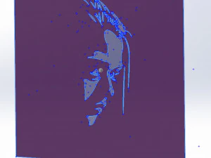18 File DXF CNC g-code Industrial Laser Cut WOMANS FACE Vector Plasma Nr0542 3D Model