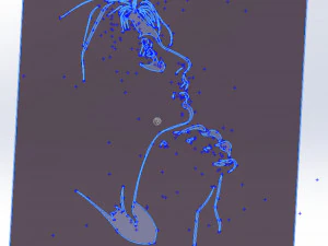 18 File DXF CNC g-code Industrial Laser Cut WOMANS FACE Vector Plasma Nr0542 3D Model