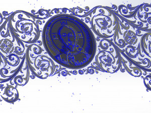 1 DXF File CNC g-code Industrial Laser Cut ROMAN ORTHODOX CHURCH 1 Nr0560 3D मॉडल