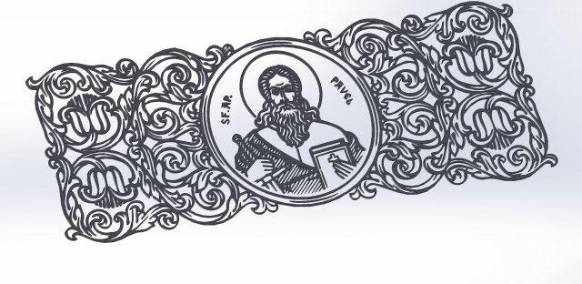 1 DXF File CNC g-code Industrial Laser Cut ROMAN ORTHODOX CHURCH 3 Nr0562 3D Model .c4d .max .obj .3ds .fbx .stl .blend 