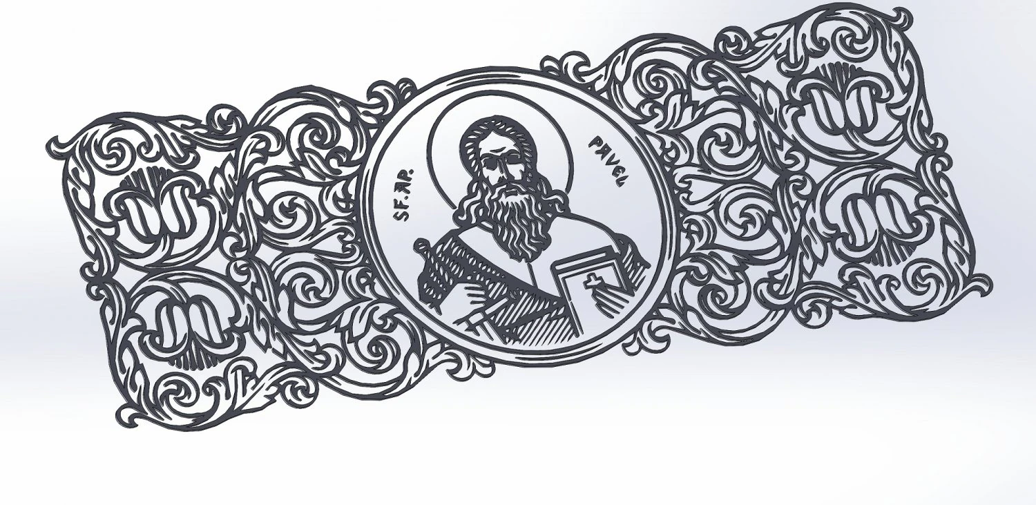 1 DXF File CNC g-code Industrial Laser Cut ROMAN ORTHODOX CHURCH 3 Nr0562 3D Model .c4d .max .obj .3ds .fbx .stl .blend 