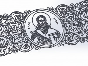 1 DXF File CNC g-code Industrial Laser Cut ROMAN ORTHODOX CHURCH 3 Nr0562 Modelo 3D