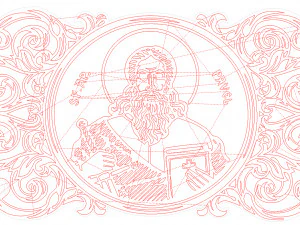1 DXF File CNC g-code Industrial Laser Cut ROMAN ORTHODOX CHURCH 3 Nr0562 3D Model