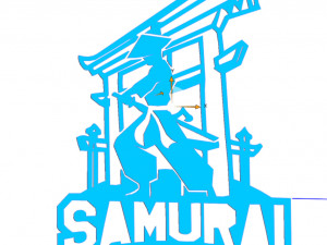 10 DXF File CNC gcode Industrial Laser Cut SAMURAI knight warrior Vinil Nr0601 3D मॉडल