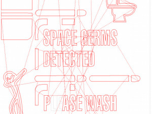 22 File DXF CNC Industrial Laser CLOSET WC SIGN PRIVY Vector Plasma Nr0602 Model 3D