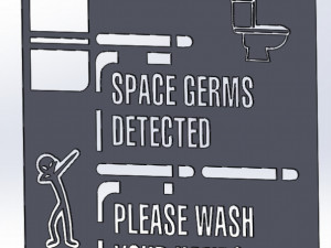 22 File DXF CNC Industrial Laser CLOSET WC SIGN PRIVY Vector Plasma Nr0602 Model 3D
