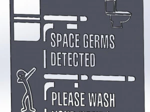 22 File DXF CNC Industrial Laser CLOSET WC SIGN PRIVY Vector Plasma Nr0602 3D Model