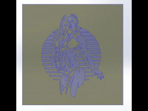 11 File DXF Taglio laser industriale CNC PALESTRA Nr2 PANNELLO decorativo DONNA Nr0610 Modello 3D