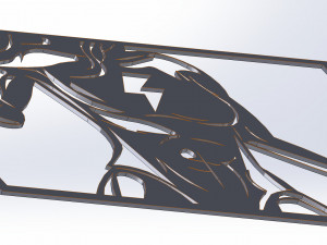 11 DXF File CNC ndustrial Laser Cut GYM Nr2 WOMEN decorative PANEL Nr0610 3D Model