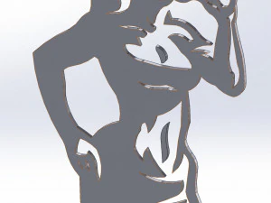 11 File DXF Taglio laser industriale CNC PALESTRA Nr2 PANNELLO decorativo DONNA Nr0610 Modello 3D