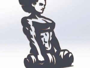 11 File DXF Taglio laser industriale CNC PALESTRA Nr2 PANNELLO decorativo DONNA Nr0610 Modello 3D