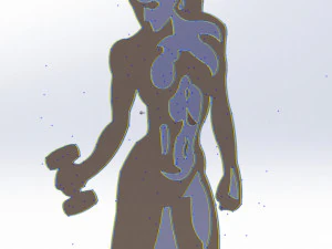 11 File DXF Taglio laser industriale CNC PALESTRA Nr2 PANNELLO decorativo DONNA Nr0610 Modello 3D