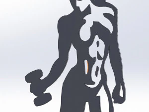 11 File DXF Taglio laser industriale CNC PALESTRA Nr2 PANNELLO decorativo DONNA Nr0610 Modello 3D