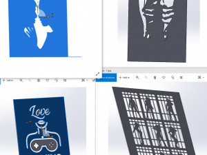 16 DXF file CNC 2 G-CODE IndLaser Cut router plasma water POSTER PANEL Nr0630 Modello 3D
