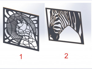 4 DXF File CNC g-code Industrial Laser Animal Vector DXF Plasma Router Nr0650 Modelo 3D