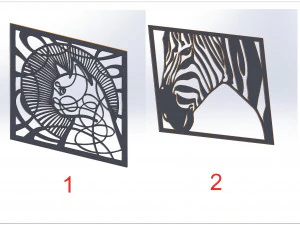4 DXF File CNC g-code Industrial Laser Animal Vector DXF Plasma Router Nr0650 3D Model