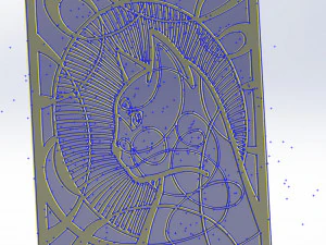 4 DXF File CNC g-code Industrial Laser Animal Vector DXF Plasma Router Nr0650 3D Model