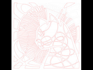 4 DXF File CNC g-code Industrial Laser Animal Vector DXF Plasma Router Nr0650 Modelo 3D