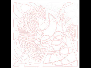 4 DXF File CNC g-code Industrial Laser Animal Vector DXF Plasma Router Nr0650 3D Model