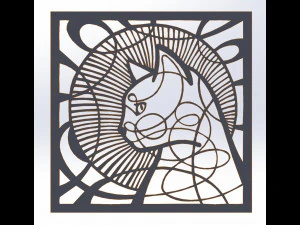 4 DXF File CNC g-code Industrial Laser Animal Vector DXF Plasma Router Nr0650 3D Model