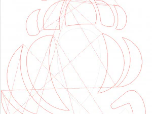 4 DXF File CNC g-code Industrial Laser Animal Vector DXF Plasma Router Nr0650 3D Model