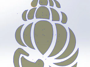4 DXF File CNC g-code Industrial Laser Animal Vector DXF Plasma Router Nr0650 3D Model