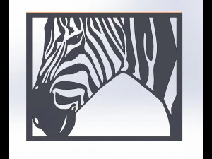 4 DXF File CNC g-code Industrial Laser Animal Vector DXF Plasma Router Nr0650 3D Model
