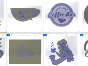 10 DXF File CNC g-code Industrial Laser DECORATIVE PANEL COFFE Plasma Nr0651 3D Model