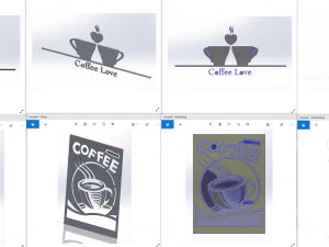 10 DXF File CNC g-code Industrial Laser DECORATIVE PANEL COFFE Plasma Nr0651 3D Model