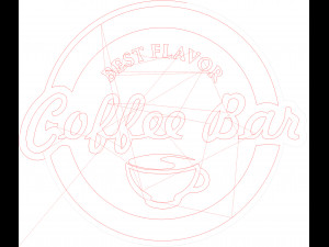 10 DXF File CNC g-code Industrial Laser DECORATIVE PANEL COFFE Plasma Nr0651 3D Модель