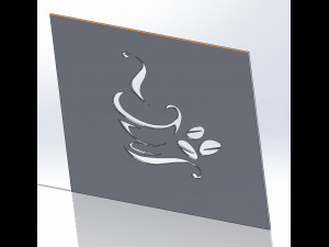 10 DXF File CNC g-code Industrial Laser DECORATIVE PANEL COFFE Plasma Nr0651 3D Модель