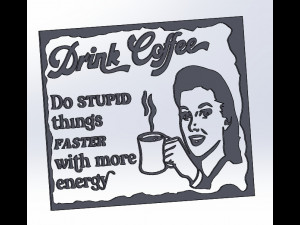 20 DXF File CNC g-code Industrial Laser DECORATIVE PANEL COFFE Plasma Nr0652 Model 3D