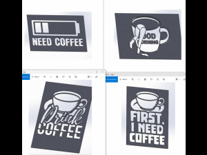 20 DXF File CNC g-code Industrial Laser DECORATIVE PANEL COFFE Plasma Nr0653 3Dモデル