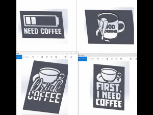 20 DXF File CNC g-code Industrial Laser DECORATIVE PANEL COFFE Plasma Nr0653 3D Model