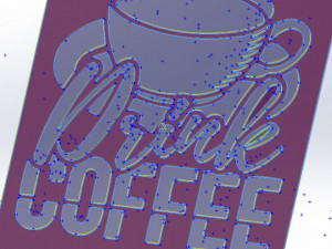 20 DXF File CNC g-code Industrial Laser DECORATIVE PANEL COFFE Plasma Nr0653 3Dモデル