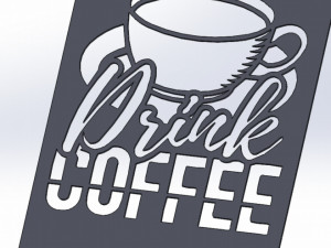 20 DXF File CNC g-code Industrial Laser DECORATIVE PANEL COFFE Plasma Nr0653 3Dモデル