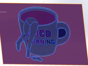 20 DXF File CNC g-code Industrial Laser DECORATIVE PANEL COFFE Plasma Nr0653 3D Model
