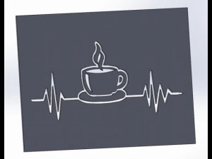 20 DXF File CNC g-code Industrial Laser DECORATIVE PANEL COFFE Plasma Nr0653 3D Model