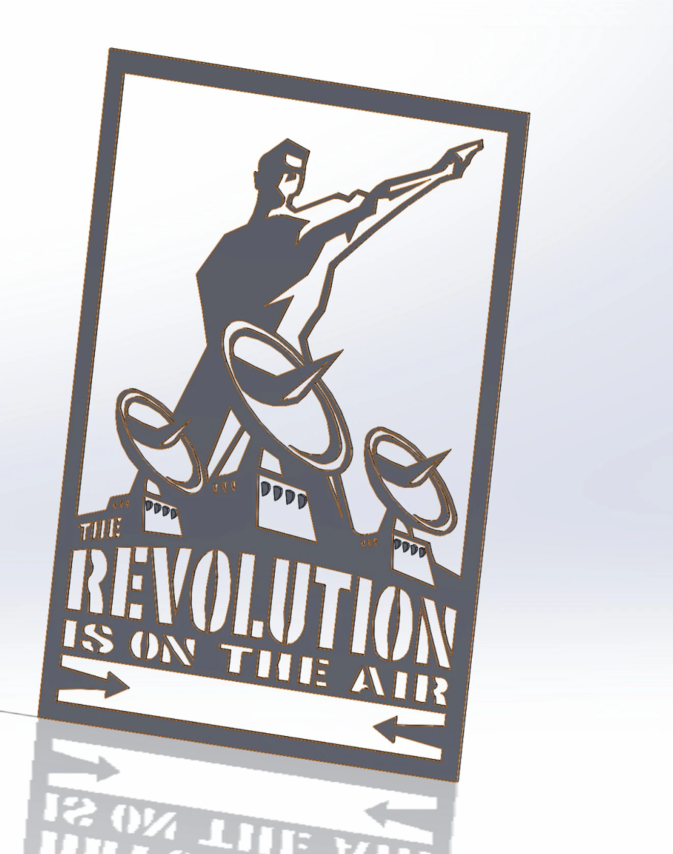 12 DXF File CNC g-code Industrial Laser Cut PROPAGANDA decorative -promo Nr0660 3D Model .c4d .max .obj .3ds .fbx .stl .blend 