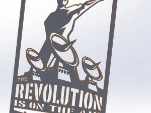 12 DXF File CNC g-code Industrial Laser Cut PROPAGANDA decorative -promo Nr0660 3D Model